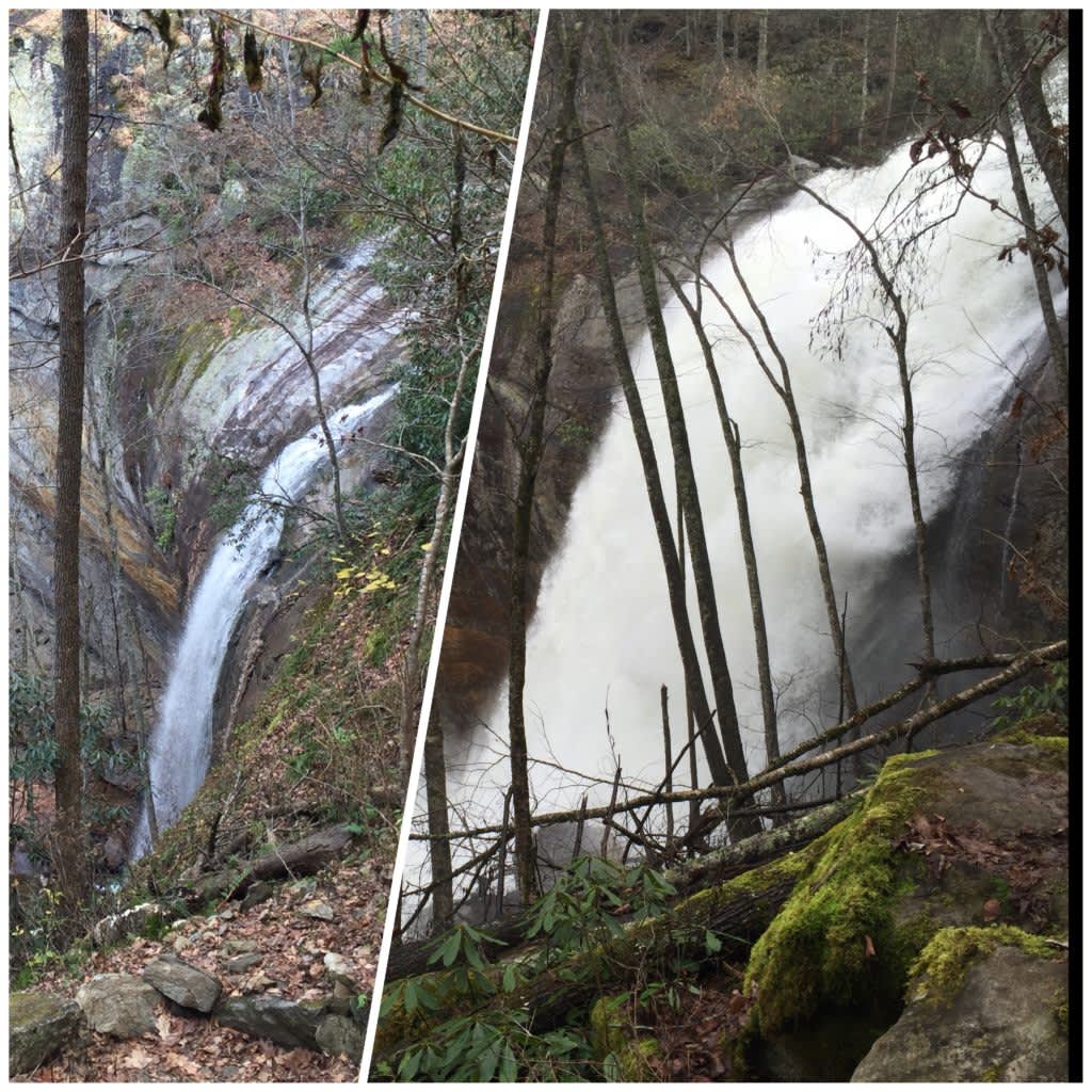 Water released from Lake Glenville dam fills High Falls and the Tuckasegee River for kayaking
