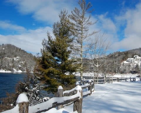 Thick Ice on Silver Run Falls Cashiers NC