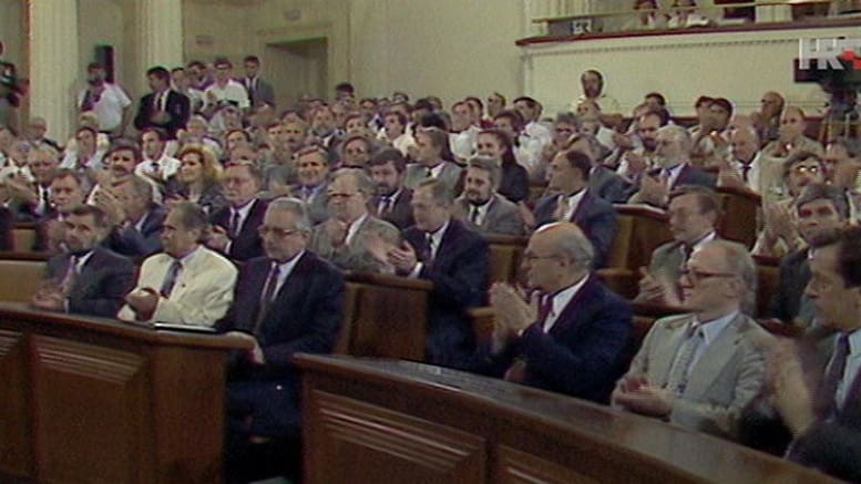 Cúpula estatal croata en 1991 (Foto: HRT)