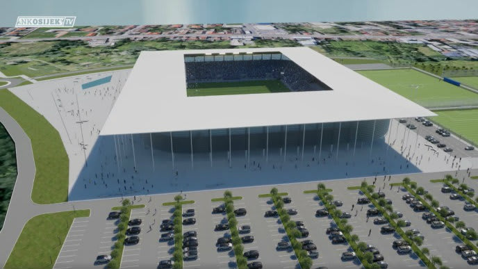 Osijek präsentiert neues Fußballstadion