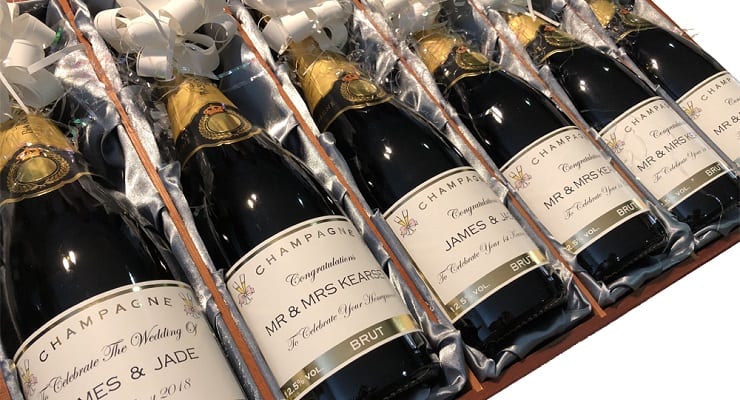exceptionally crafted personalised champagne