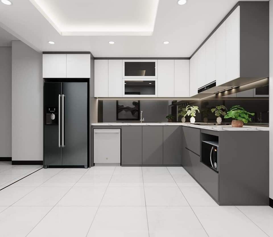 Tủ bếp Inox cánh Melamine Thái Lan