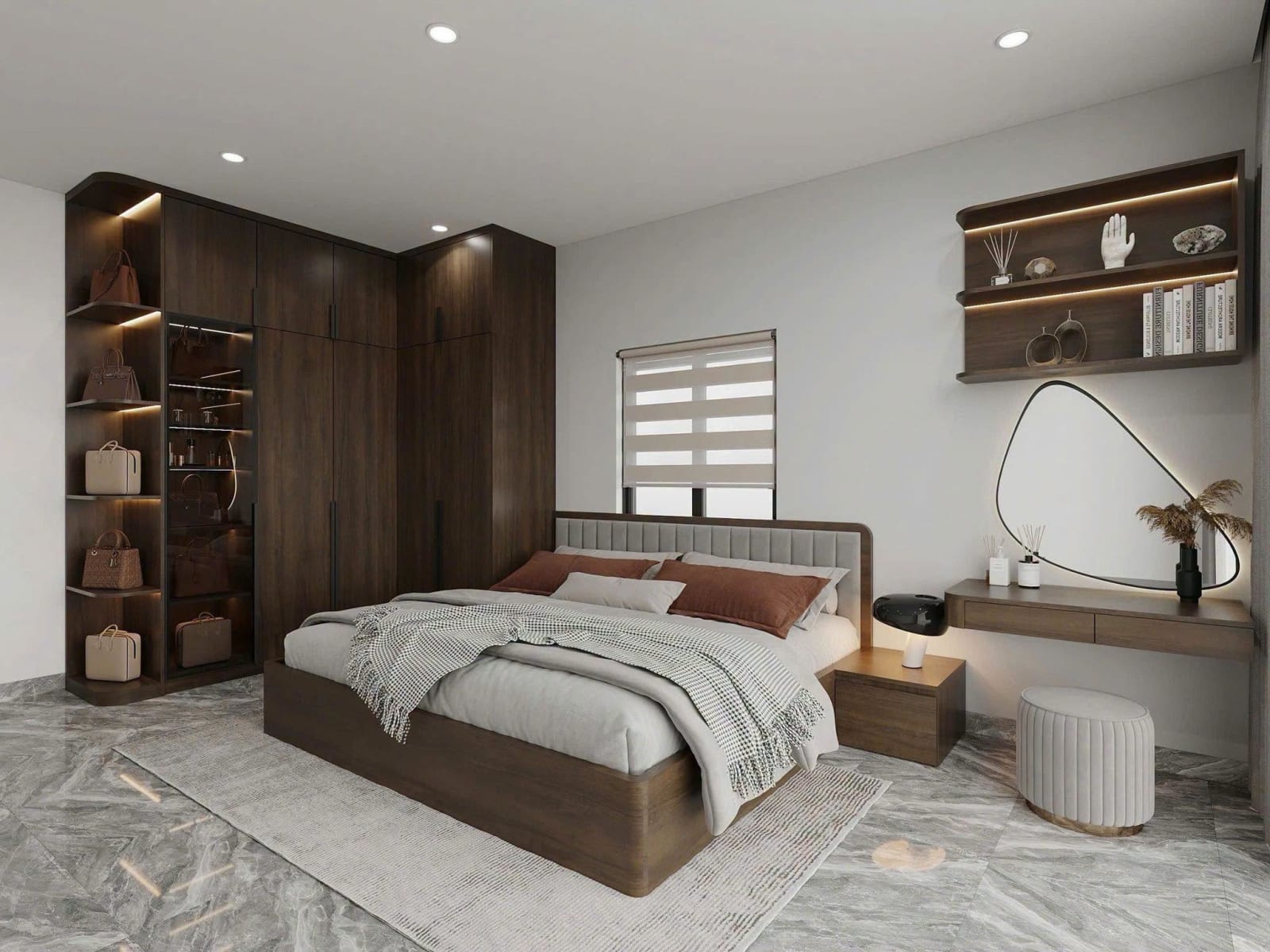 Phòng ngủ hiện đại trầm ấm – FN-16