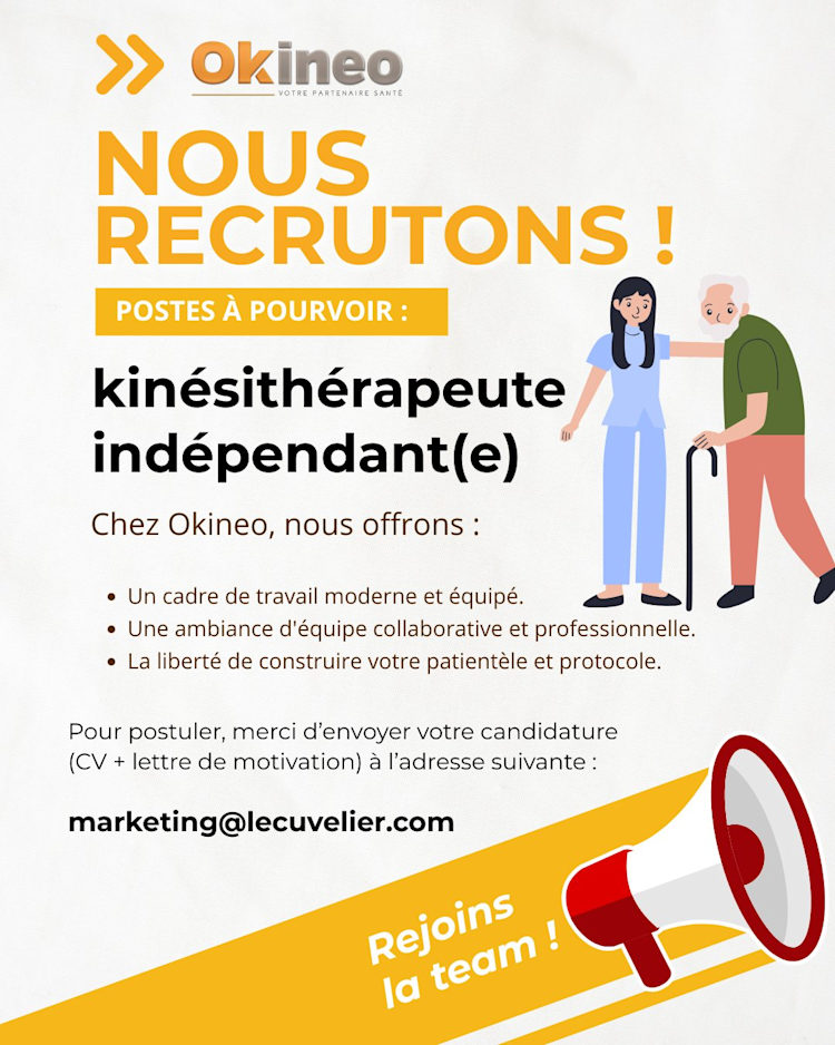 Offre emploi kiné Hainaut