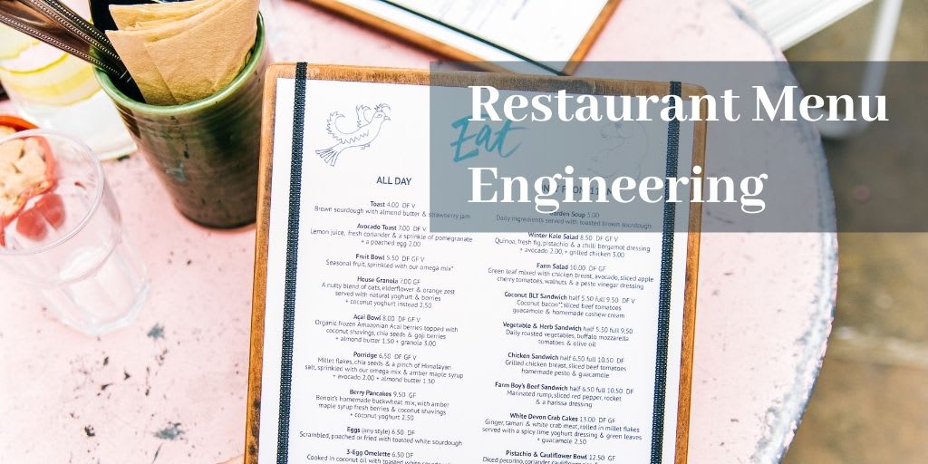 restaurant menu engineering restaurant menu engineering