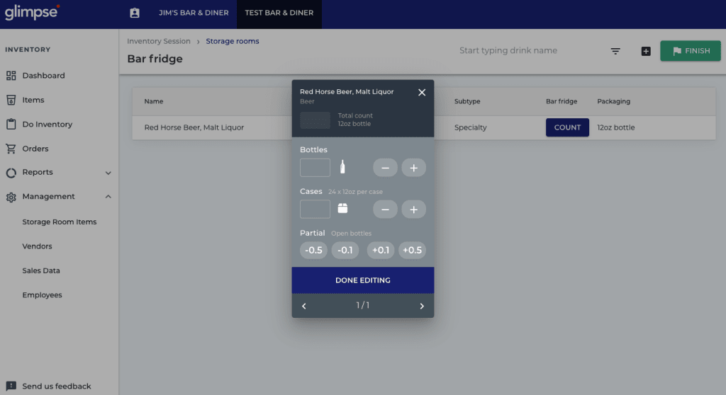How to Take Accurate Bar Inventory with Glimpse image6 1024x558 - How to Take Accurate Bar Inventory with Glimpse