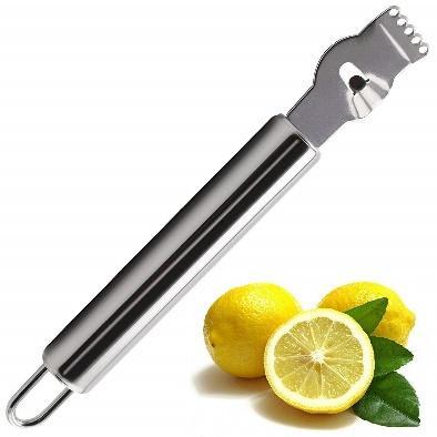 Viski Citrus Peeler, Stainless Steel Cocktail Garnish Citrus Zester,  Professional Grade Bar Tools