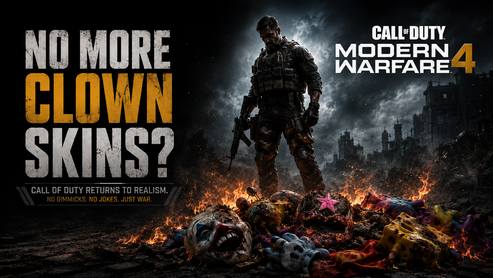 Call of Duty Promises MW4 With No "Clowny Skins"; Fans Skeptical