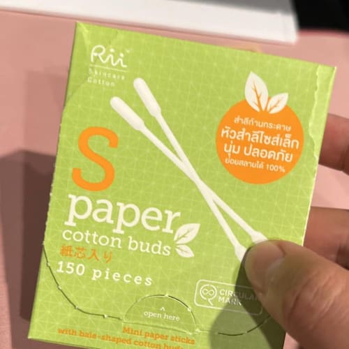 All-Paper Cotton Buds with a Sturdy Stick, Size S Tip รูปที่ 1