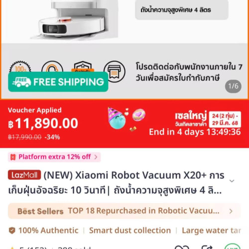 A Robot Vacuum-Mop That Washes Its Own Mop Pads, After Months of Watching This Price รูปที่ 1