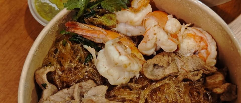 Papa Loves You, Round Two: Chinese Sausage and Pork Sausage Fried Rice, and Baked Prawns with Glass Noodles