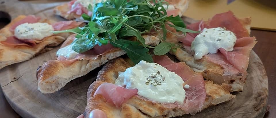 Via Emilia Italian Restaurant's Burrata Pizza: One of Our All-Time Favorites