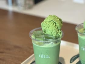 ชาเขียวร้านแถวบ้าน nita.bakeandbrew เข้มข้น