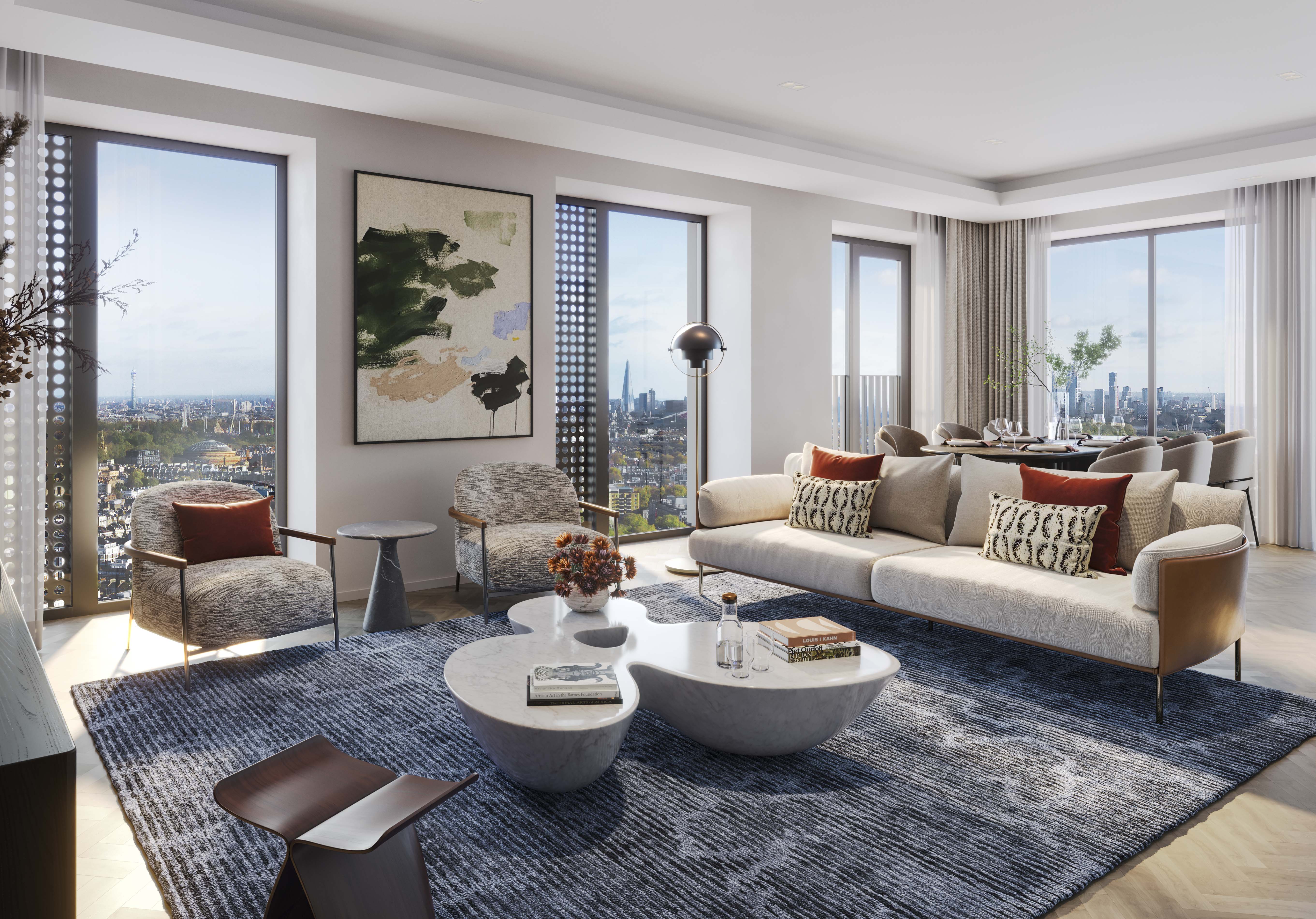 one hundred kensington living room
