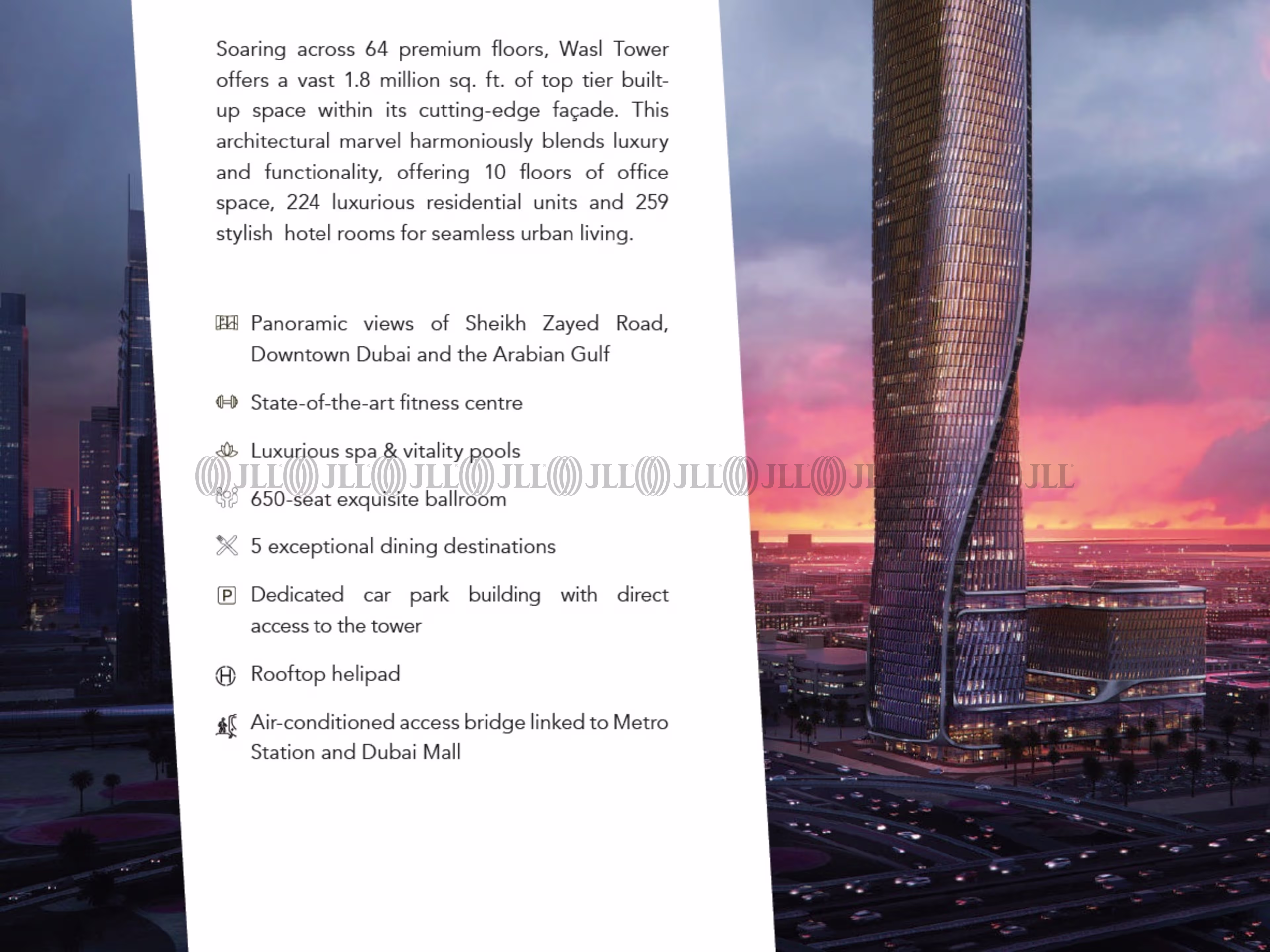 Wasl Tower, Grade A Offices