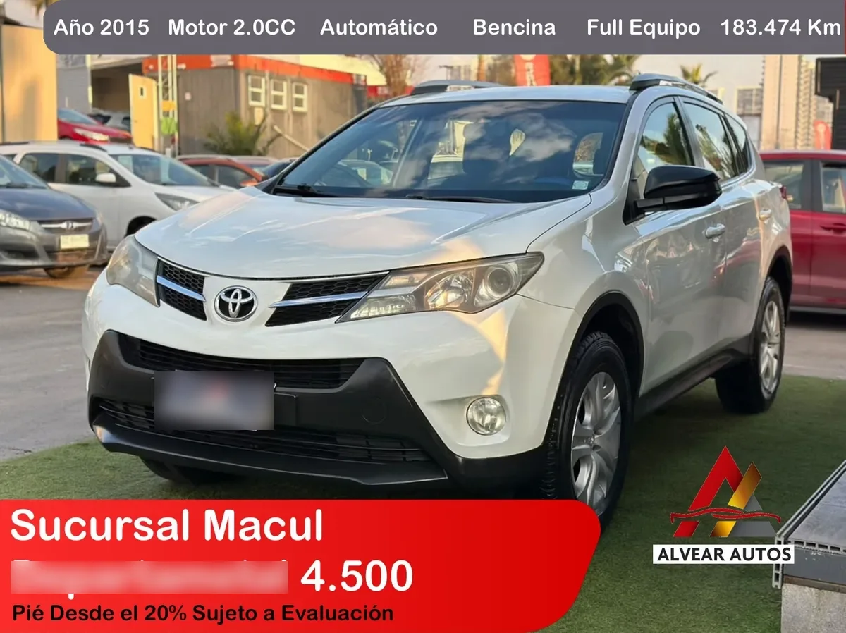 TOYOTA RAV4 2.0 Advantage Lujo Bt Mt 4x4 año 2015