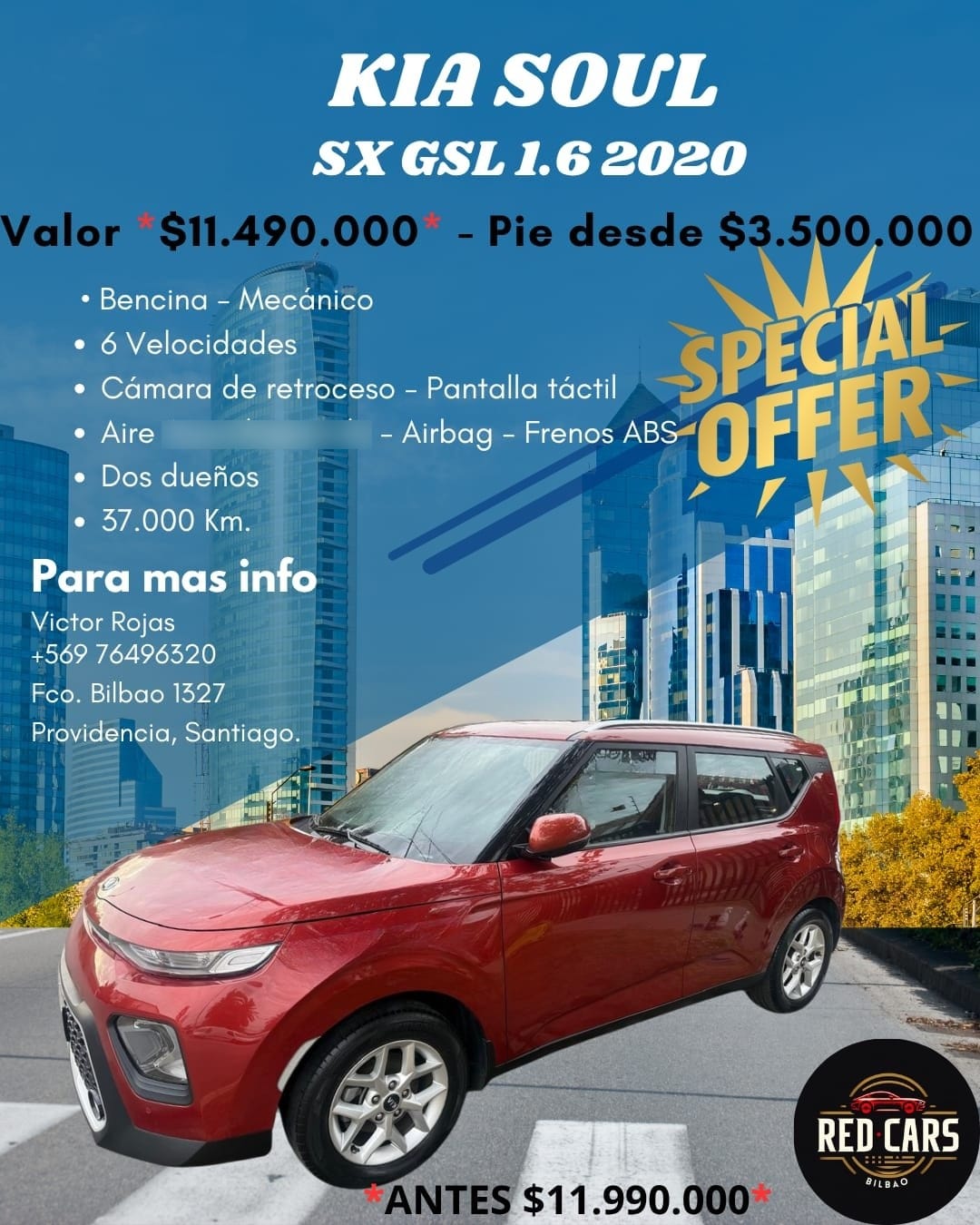 Kia Soul Soul Ex 1.6l Gsl 6mt año 2020