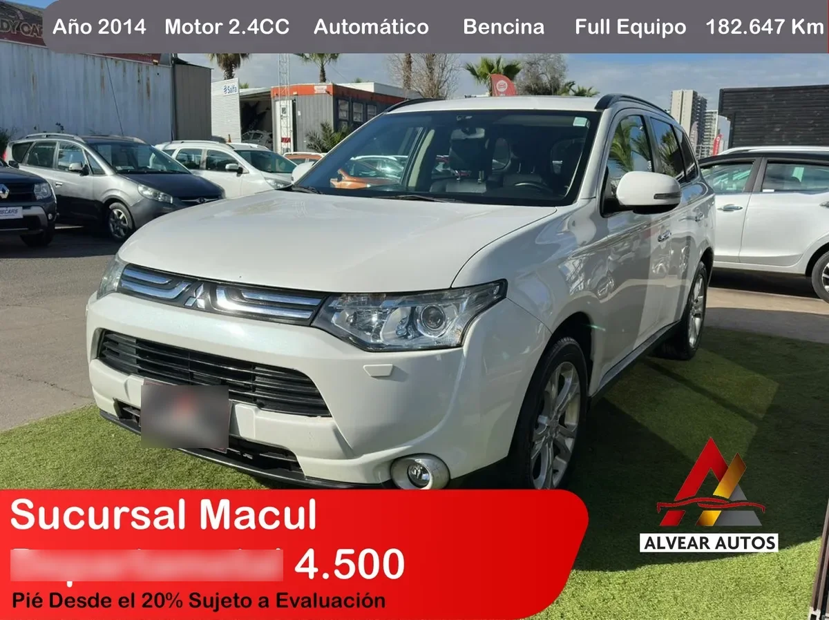 MITSUBISHI OUTLANDER 2.4 Glx At 4x4 año 2014