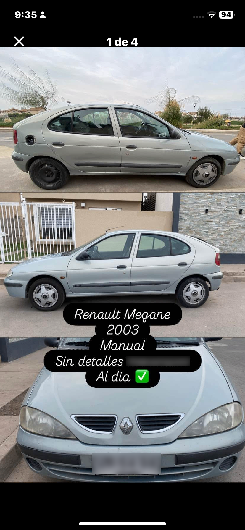 RENAULT MEGANE No Sé La Versión año 2003