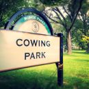 cowing park sign