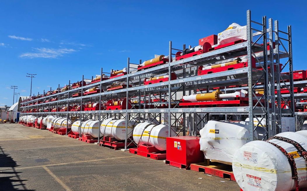 Example of Hot Dipped Galvanised APEX Selective Pallet Racking installed outdoors