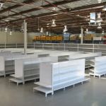 Example of how to set Gondola Shelves in a warehouse or in a store.