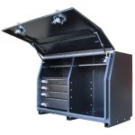 Aluminium black 4 drawer minebox