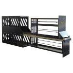Black heavy-duty sliding truck bed drawer with tool organizer and pull-out rails