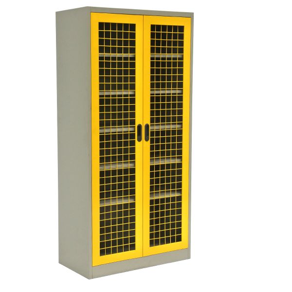 Mesh 2 Door Cabinet - Grey Image