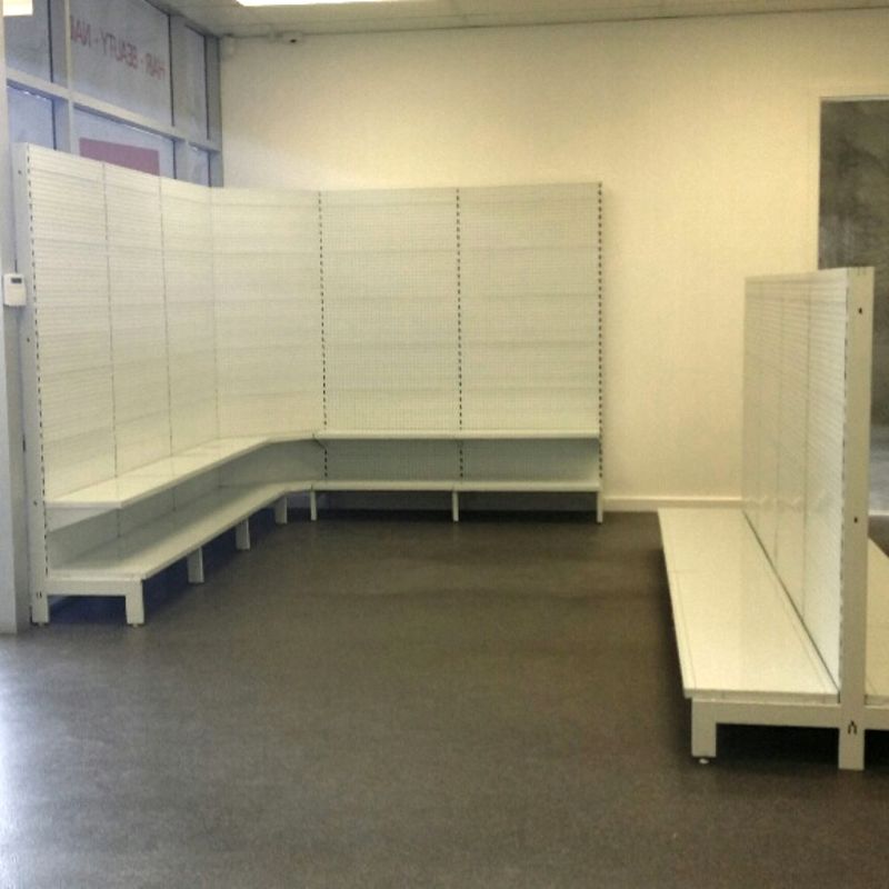 Example of Global Industrial Single and Double Sided Gondola Shelves in used on store.