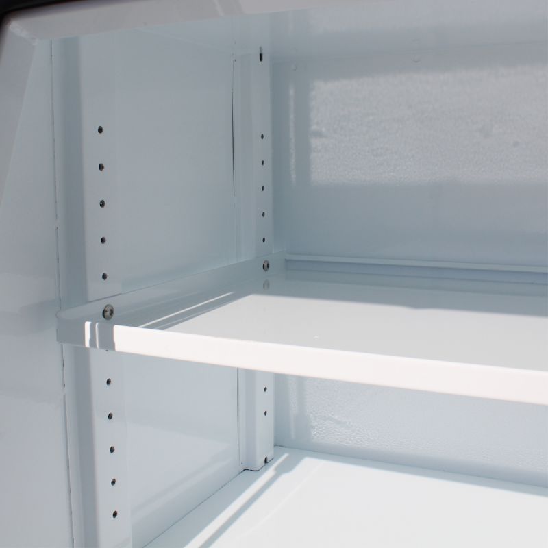 White 850H Series – Side by Side 4 Drawer Steel Toolbox - shelf details.