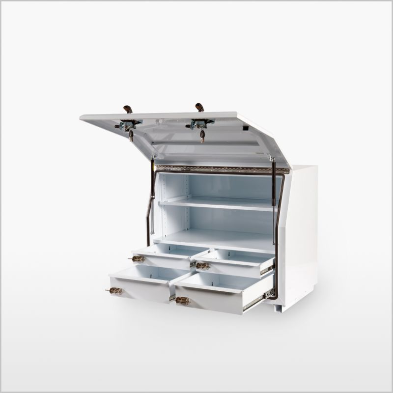 850H Series Steel Side-by-Side 4 Drawer Minebox 1000mm - Global Industrial