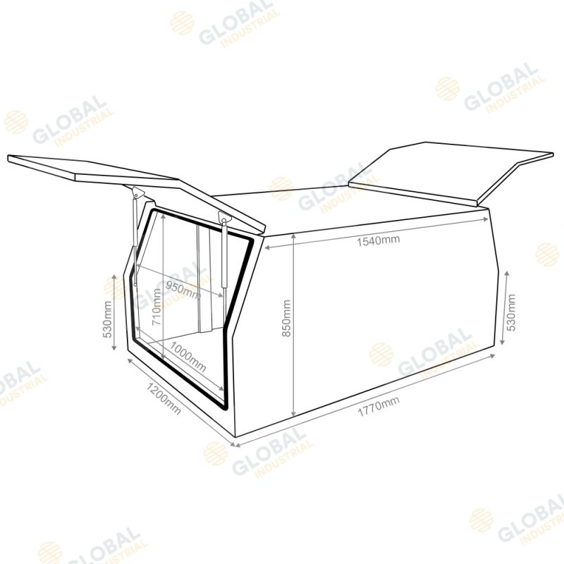1200D STEEL UTE CANOPY DIMENSIONS