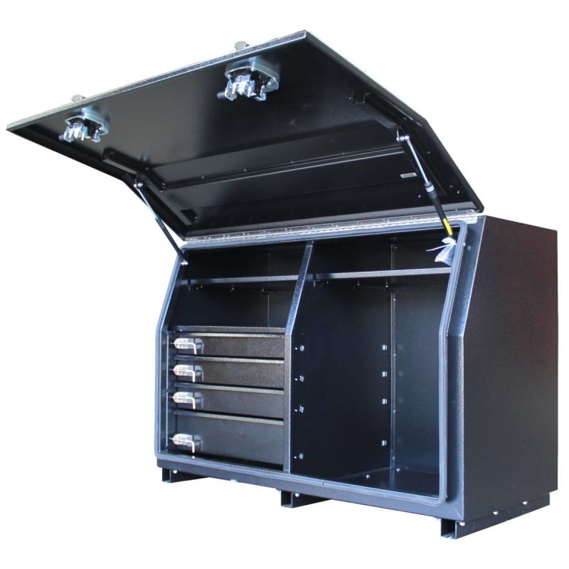 Aluminium black 4 drawer minebox
