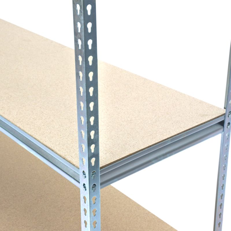 RIVET SHELVING WITH BOARD – CLOSE UP
