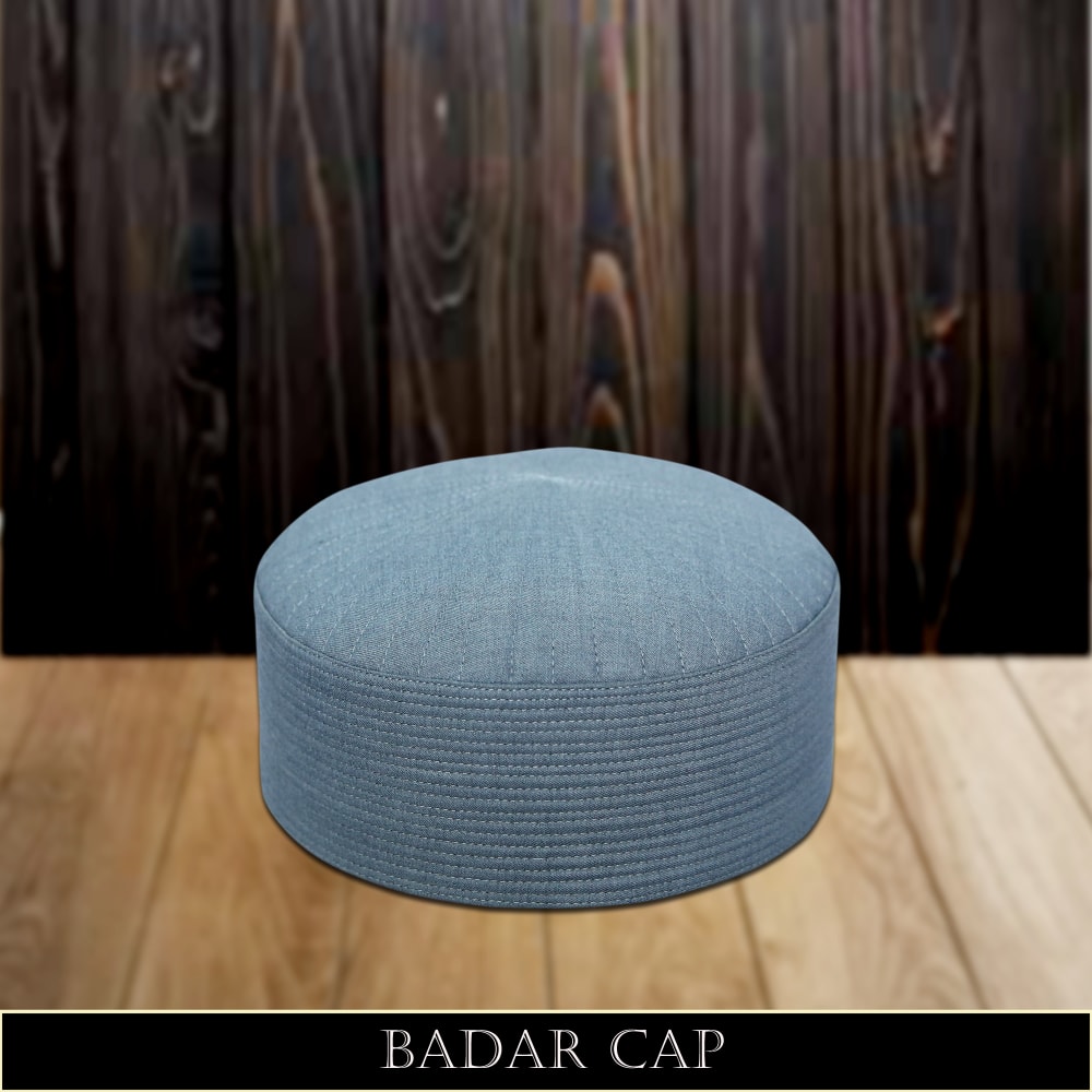 Modestile Badar Cap, Premium Quality Islamic Cap For Men, Kufi Hats, Muslim Cap Soft Prayer Cap Namaz Topi Unique Style Caps Koofi Suiting Fabric, Muslim Headwear