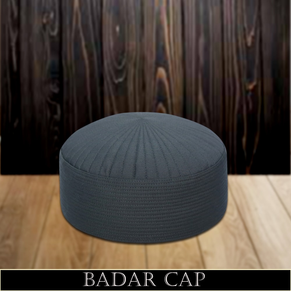 Modestile Badar Cap, Premium Quality Islamic Cap For Men, Kufi Hats, Muslim Cap Soft Prayer Cap Namaz Topi Unique Style Caps Koofi Suiting Fabric, Muslim Headwear