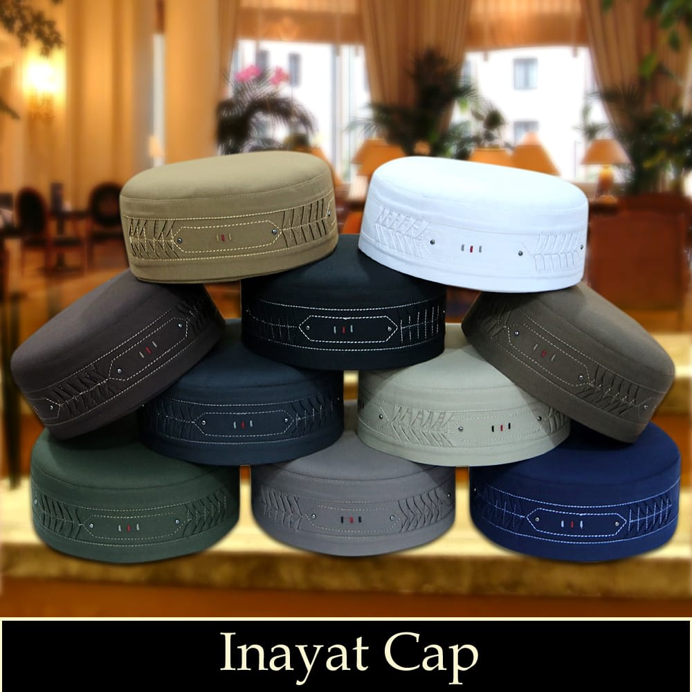 Modestile Inayat Cap, Premium Quality Islamic Cap For Men, Kufi Hats, Muslim Cap Soft Prayer Cap Namaz Topi Unique Style Caps Koofi Suiting Fabric, Muslim Headwear