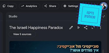 ה-NotebookLM של גוגל. חוויית למידה אינטראקטיבית מתקדמת / צילום: צילום מסך
