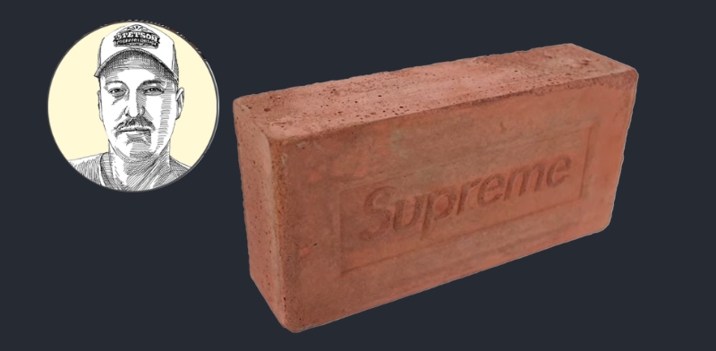 "לבנת החימר של Supreme / צילום: צילום מסך מערוץ היוטיוב של CNCB"