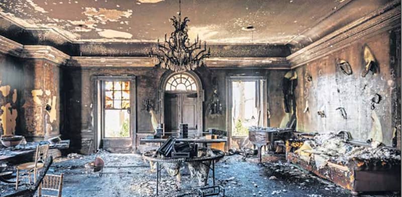 "''ביתו של שפירו הועלה באש'', מכריז עיתון בפנסילבניה, 14 באפריל / צילום: גזיר עיתון"