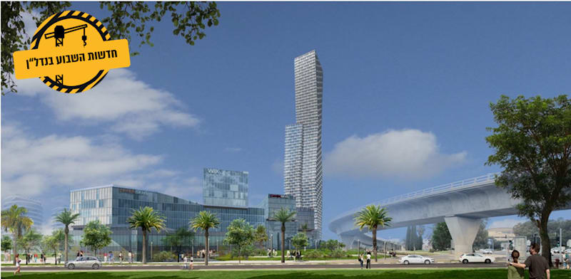 תוכנית בניית מגדל ''בלו'' בתל אביב / הדמיה: משה צור אדריכלים