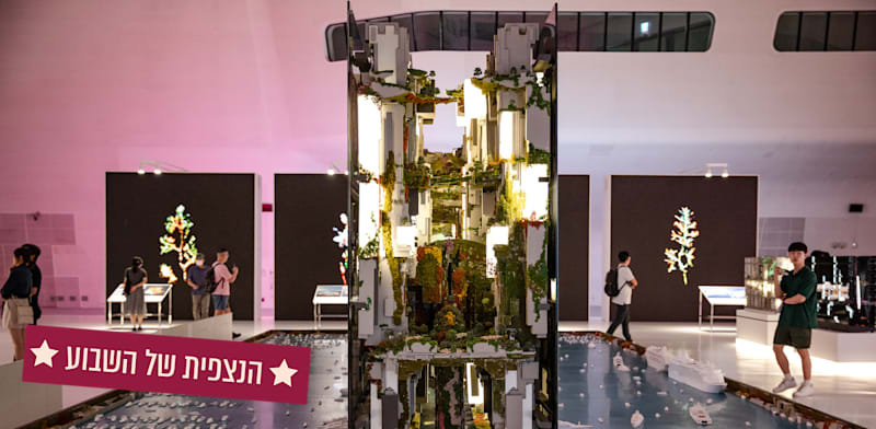 הדמיה של פרויקט The LINE מוצגת בתערוכה בינלאומית / צילום: Reuters, Balkis Press/ABACA