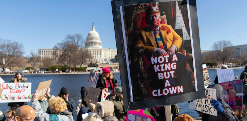 הפגנה נגד טראמפ בגבעת הקפיטול, וושינגטון / צילום: ap, Jose Luis Magana