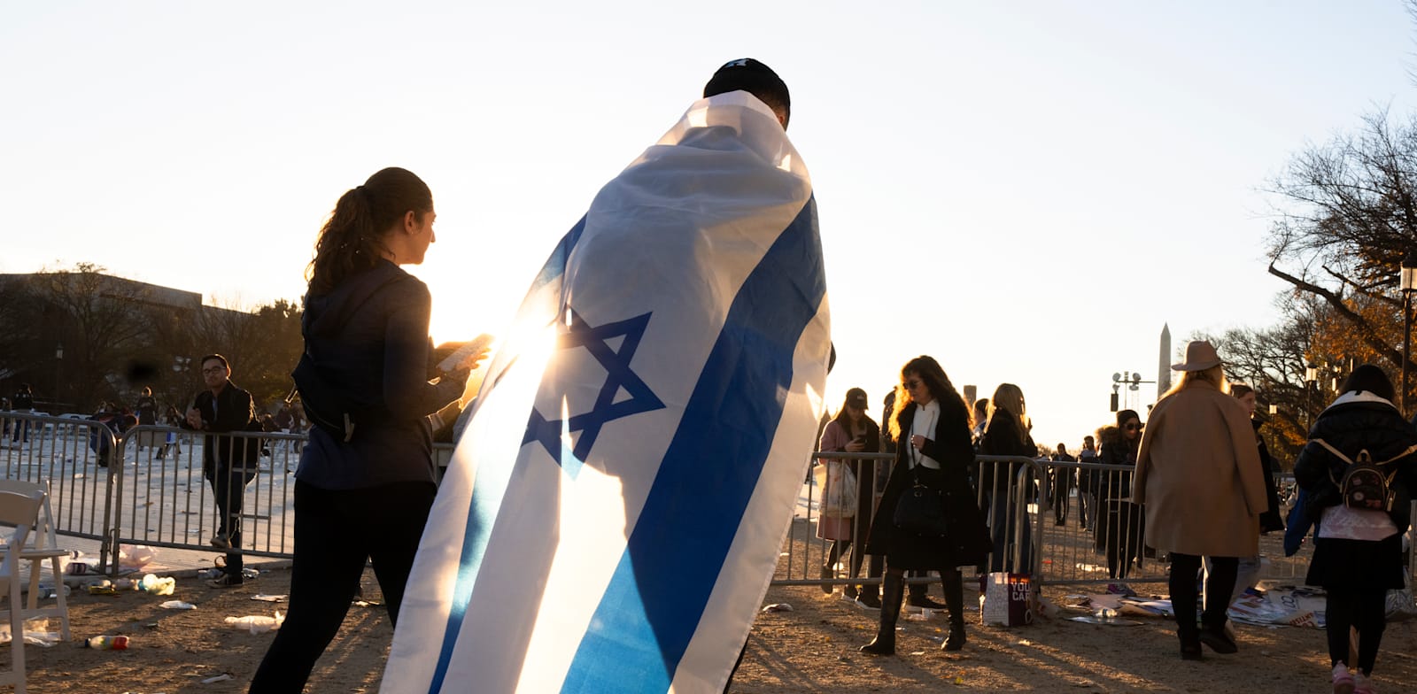 מפגינים בהפגנה לתמיכה בישראל שהתקיימה השבוע בוושינגטון, ארה''ב / צילום: ap, Manuel Balce Ceneta