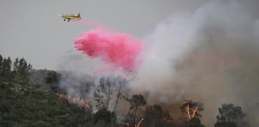 שריפה בהרי ירושלים / צילום: ap, Mahmoud Illean