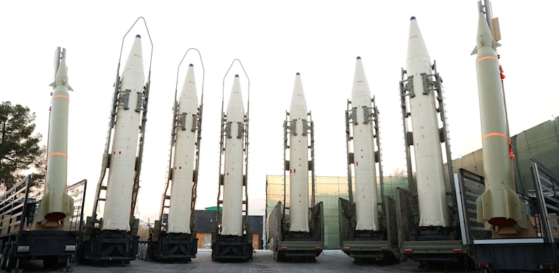 טילים בליסטיים מוצגים באיראן, אוגוסט 2023 / צילום: רויטרס