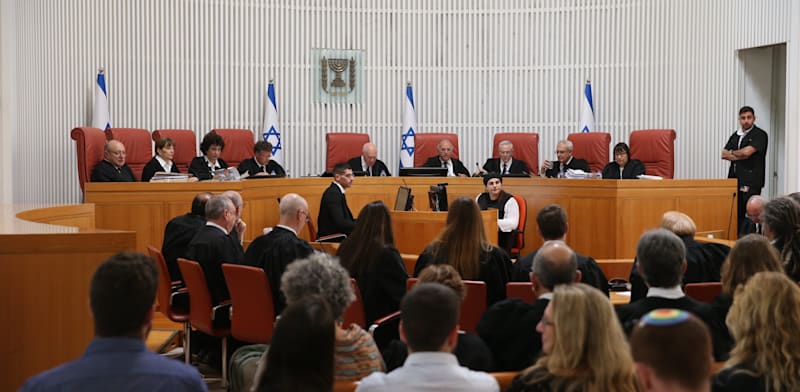 "הדיון בבג''ץ על חוק הגיוס, הבוקר (א') / צילום: עמית שאבי, פול ידיעות אחרונות"