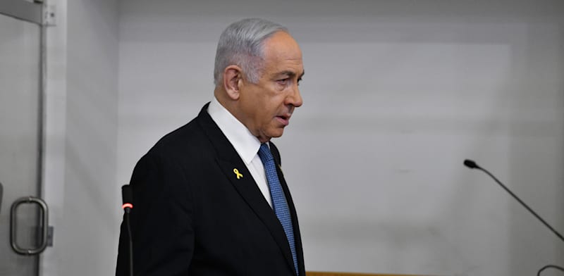 ראש הממשלה בנימין נתניהו מעיד בבית המשפט המחוזי בתל אביב / צילום: ראובן קסטרו/פול וואלה