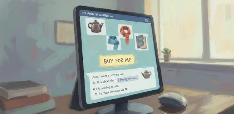 קניות ב-AI - התמונה נוצרה באמצעות ג'מיני